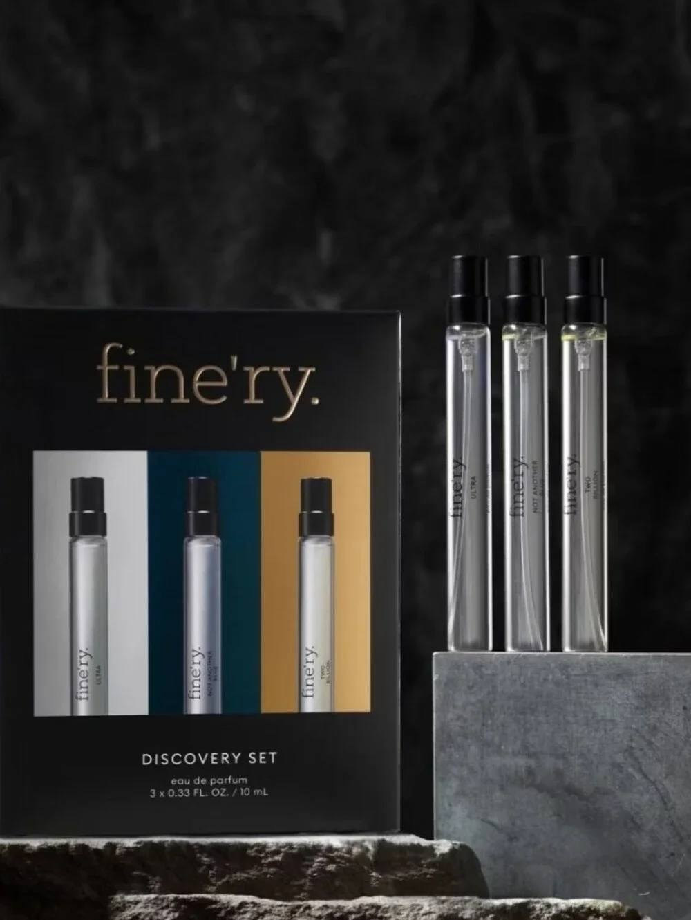 Fine'ry Mens Discovery Set 3 Travel Size Bottles 10Mls Each